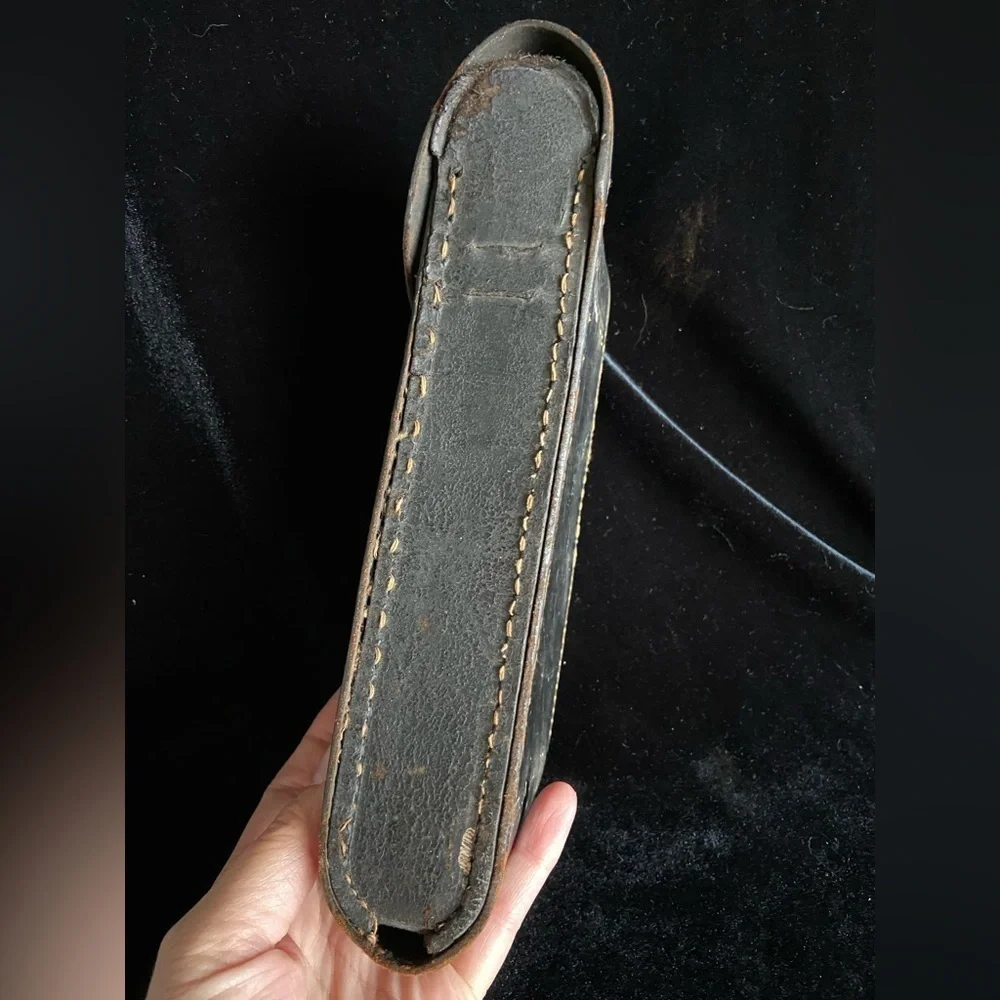 Antique 1900s Eastman Kodak Co 3A Autographic Folding Pocket Leather Camera Case